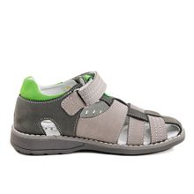 Котофей серо-бежевые с салатовой вставкой