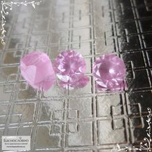 Пара туманно-розовых шпинелей из Вьетнама огранки Баснословно бриллиантовая Кр57 круг 5,47×5,42 5,46×5,39мм 1,45 карат
