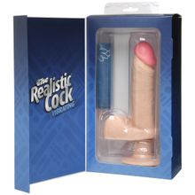 Doc Johnson Вибромассажер-реалистик телесного цвета на присоске The Realistic Cock Vibrating 6” - 21,6 см. (телесный)