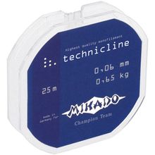 Леска мононить Mikado TECHNICLINE 0,08 (25 м) - 0.95 кг.