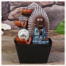 Маленький Будда фонтан настольный декоративный с подсветкой