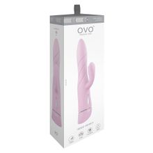 OVO Розовый вибратор OVO K7 с клиторальным стимулятором