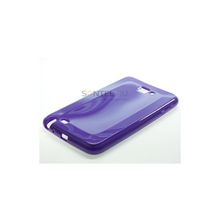Силиконовый чехол TPU для Samsung i9220 фиолетовый в тех уп.