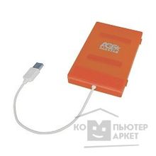 AgeStar SUBCP1 Внешний корпус 2.5" SATA HDD SSD  SUBCP1 ORANGE USB2.0, пластик, оранжевый, безвинтовая конструкция 10611