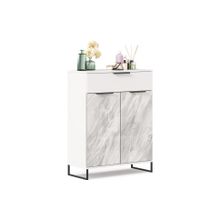 Алмаз. Любимый дом Норд Тумба комбинированная 800 (Белый глянец Статуарио)