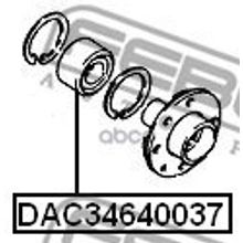 Подшипник Ступицы Колеса | Перед Прав Лев | Opel Vectra A 1988-1995 34*64*37 Мм Febest арт. DAC34640037