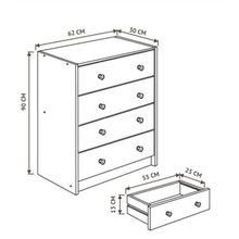 Комод RAST 4, 62х30х90, Массив сосны