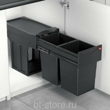 Ведро для мусора Hailo Tandem Black Edition (3666851)