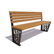 Скамейка садовая «РОЩА» без подлокотников (1,2м)