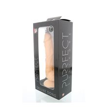 Dream Toys Телесный силиконовый фаллоимитатор PURRFECT SILICONE DELUXE DONG 7INCH - 18 см. (телесный)