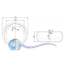 Ванна акриловая отдельностоящая BELBAGNO BB30-1550