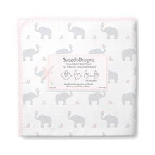 SwaddleDesigns Pastel Elephant and Chickies розовая