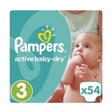 Pampers Active Baby-Dry 5-9 кг 3 размер 54 шт