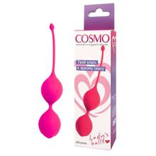 Bior toys Розовые двойные вагинальные шарики с хвостиком Cosmo (розовый)