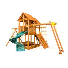 Игровая площадка PlayGarden SkyFort II Spiral со спиральной горкой и рукоходом