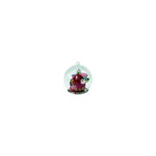 Украшение елки - новогодний стеклянный шар с Дедом Морозом - машинистом поезда