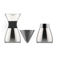 Кофеварка портативная серебристая Asobu Pour Over 1л