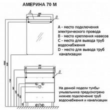 Мебель для ванной Акватон Америна М 70 черная