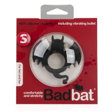 Чёрная вибронасадка на пенис Bad Bat (21997)