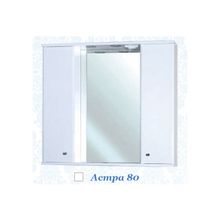 Астра-80 зеркало шкаф, 80 см, белое, Bellezza