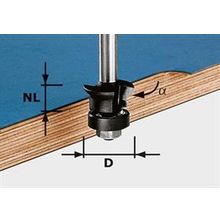 Фреза для снятия фаски пригонки с хвостовиком Festool 8 мм HW S8 D24 0° +45°