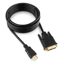 Кабель HDMI - DVI, 3.0 м, черный, позол. разъемы, Cablexpert (CC-HDMI-DVI-10)