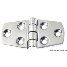 Osculati Protruding hinge 5mm AISI316 38x74 mm, 38.285.00