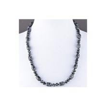 Бусики-Колечки Бусы Обсидиан "Купавна" арт.П4199