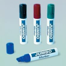 Набор из 4-х разноцветных маркеров Jumbo для флипчартов (Flipchart Marker), широкий грифель.