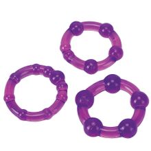 Набор из 3 стимулирующих эрекционных колец Фиолетовый