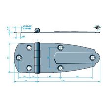 Maritim Петля дверная из нержавеющей стали 26019 159 x 55 мм матовая