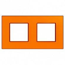 Рамка 2 поста UNICA ХАМЕЛЕОН, оранжевый |  код. MGU4.704.29 |  Schneider Electric