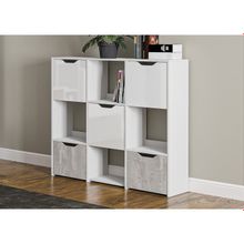 Стеллаж Мико 3 секции 1290х320х1150 белый бриллиант Бетон