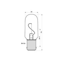 Danlamp Лампочка накаливания Danlamp 10025 Ba15d 12 В 18 Вт 12 кандел для навигационных огней