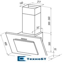 Каминная вытяжка Maunfeld Tower light 50 белый