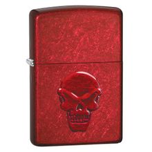 Зажигалка красная глянцевая Zippo Doom с покрытием Candy Apple Red