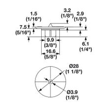 Fastmount Низкопрофильная центральная точка профиля Fastmount CP-08ST для тонких панелей красная