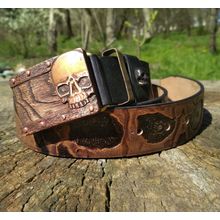 Эксклюзивный ремень ручной работы Веселый роджер