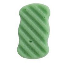 Sponge wave green Губка для лица и тела: волнистая зеленая (с экстрактом зеленого чая).