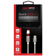 Магнитный USB-кабель Smarterra QuickJack 2.0 для устройств Apple c разъемом Lightning (PVC,белый)