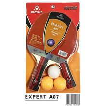 Набор для настольного тенниса EXPERT 07, две ракетки, три мяча, на блистере
