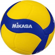 Мяч волейбольный MIKASA V430W, р.4, вес 195-225г, синт.кожа 18 панелей