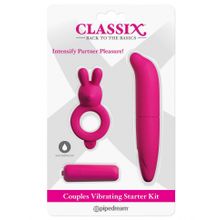 Ярко-розовый вибронабор для пар Couples Vibrating Starter Kit (236490)