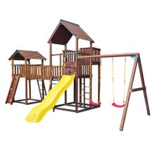 Детский городок Jungle Gym Palace + Bridge Link+ Cottage (без горки) + Swing + Rock