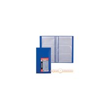 Визитница ERICH KRAUSE Megapolis на  96 визиток,  трехрядная,  обложка прочный пластик,  синяя