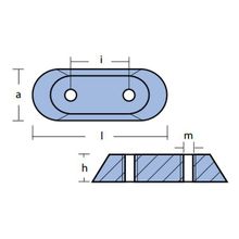 Tecnoseal Анод для двигателя Tecnoseal OMC JE-1 Johnson 2-150 HP 60 мм