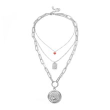 Многослойное колье "Монета" (арт. 81203-89)