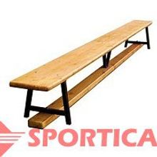 Скамейка гимнастическая 2,0 м (мет. ножки) дерево, Sportica