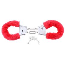 Наручники с красным мехом Beginners Furry Cuffs Красный