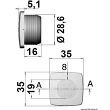 Osculati Constella LED courtesy light 2 LEDs blue, 13.429.42